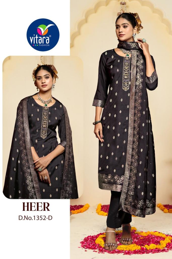 Vitara Heer Maslin Jacquard Kurti