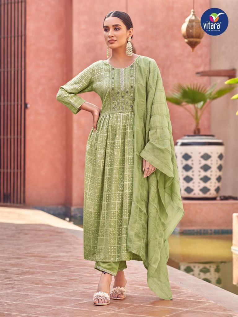 Vitara Naira Designer Kurtis With Bottom Dupatta Collection