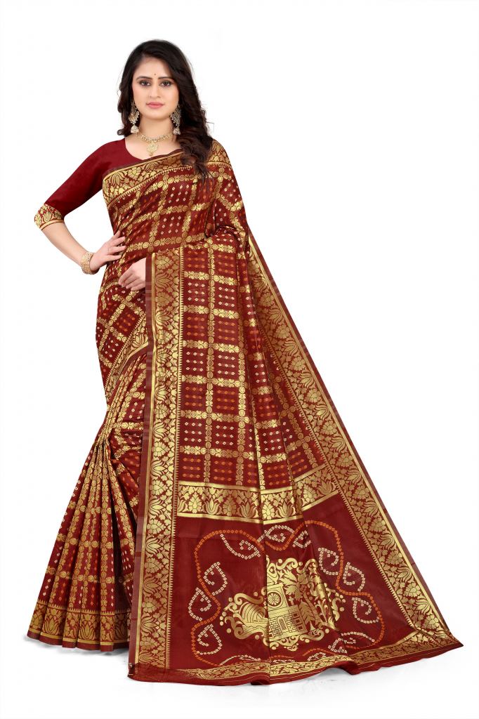Vivera Banarasi Bandhej Latest Saree 