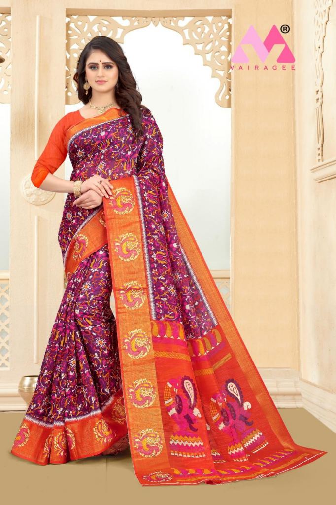 Vivera Kalamkari Casual Wear Printed Sarees Catalog 