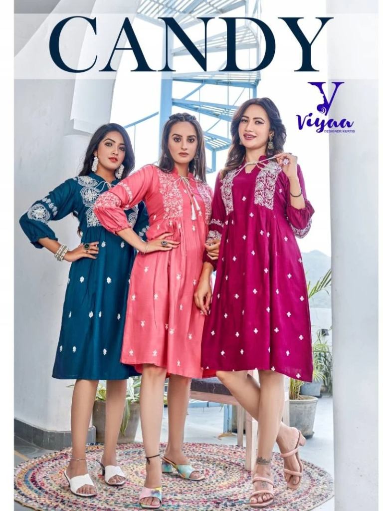 Viyaa Candy Heavy Rayon Fancy Tunic Collection