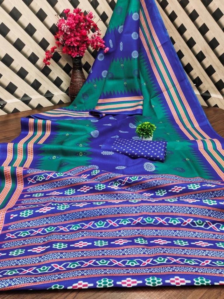  Vol 8 Beautiful Casual Wear Khadi Silk with Printed Saree Collection