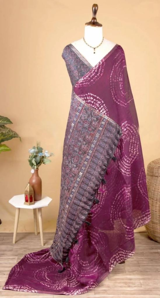 Vt 5018 Soft Linen Printed Cotton Sarees Collection