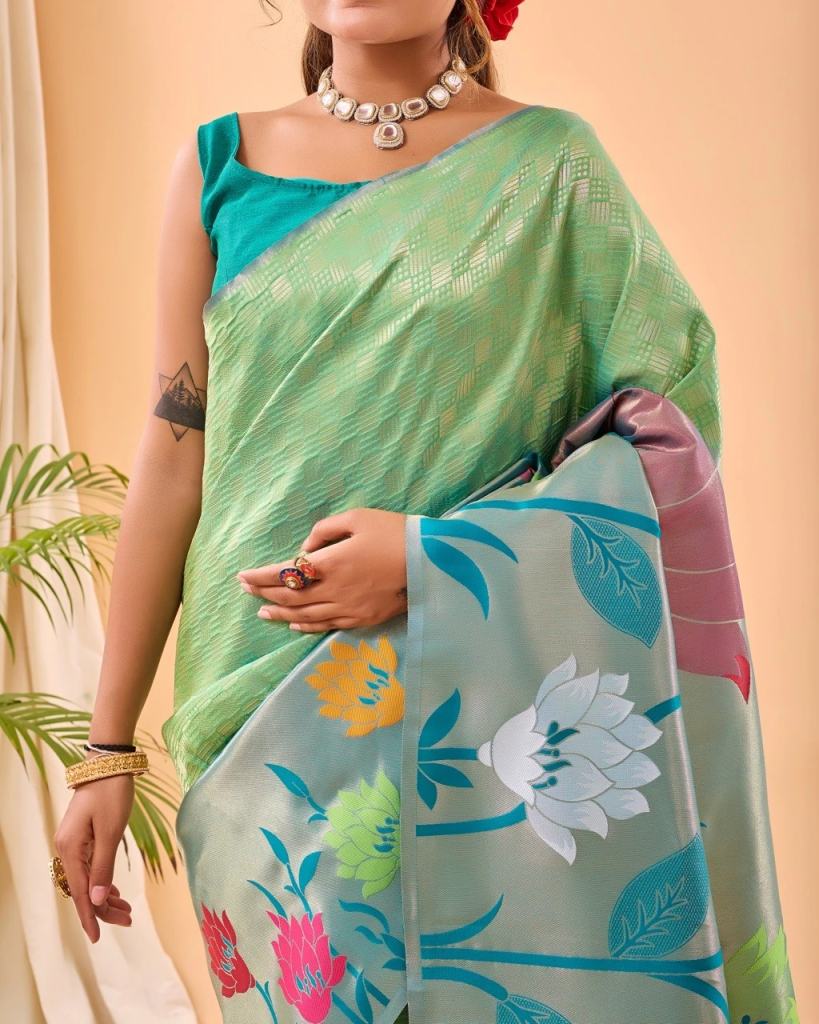 Vt 5019 Paithani Silk Wear Weaving Sarees