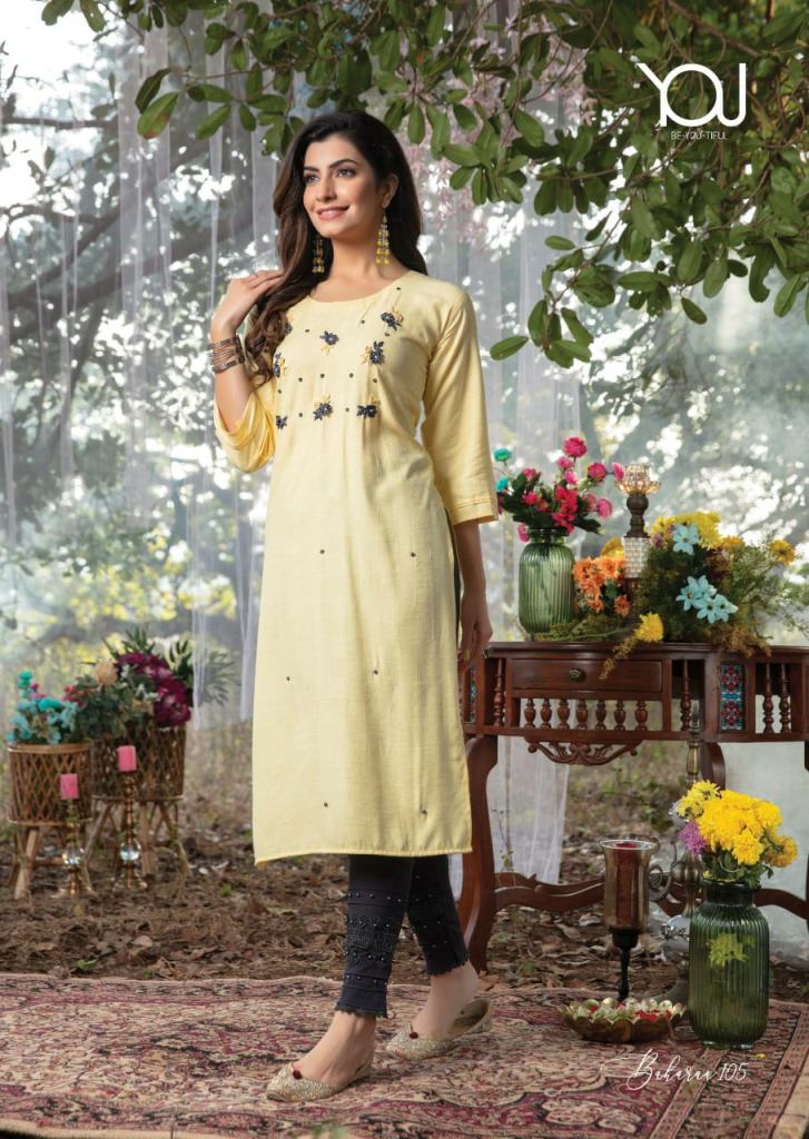 Wanna Baharaa Catalog Designer Wear Embroidery Kurti with Bottom