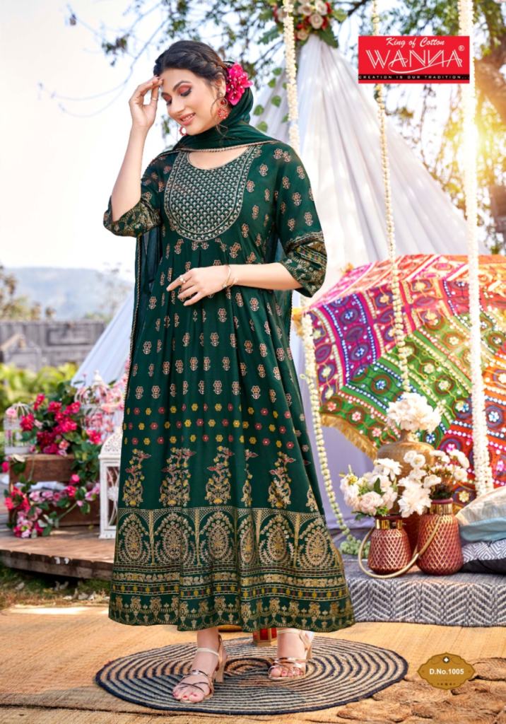 Wanna Dastoor catalog  Rayon Fancy Long Kurtis With Fancy Dupatta