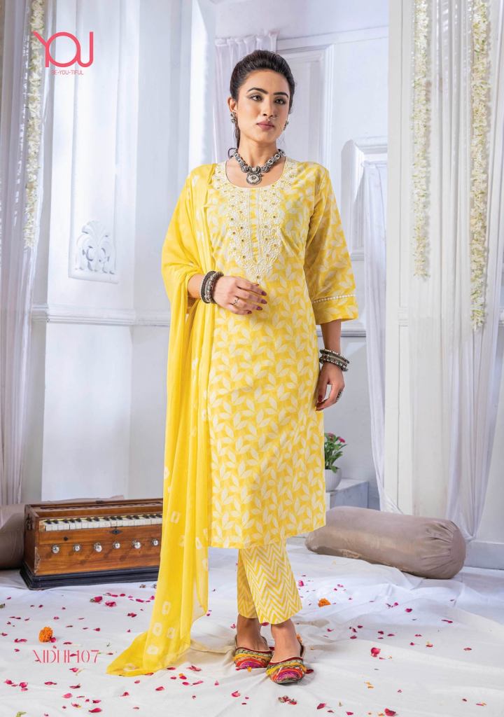 Wanna Nidhi Fancy Designer Wear Cambric Kurti Pant With Dupatta