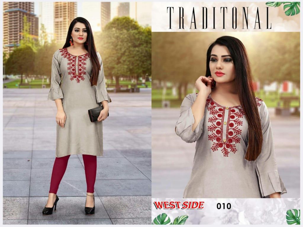 Buy Utsa Green Embroidered Kurti from Westside