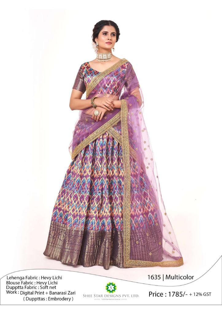 Wine To Multi colors Classic  Half Sarees Lehenga Collection 