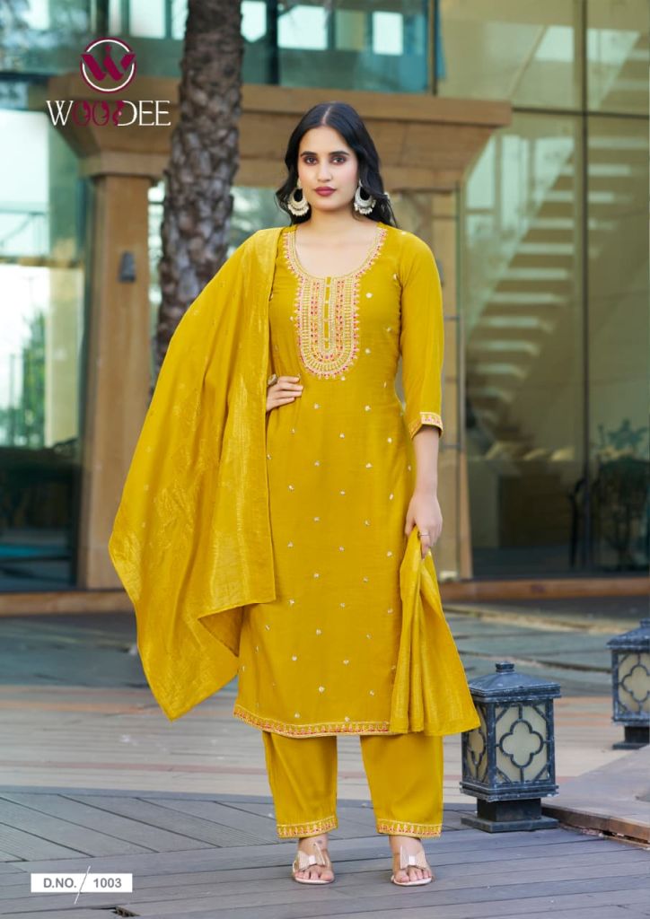 Woodee Hansika Kurti Pant And Dupatta