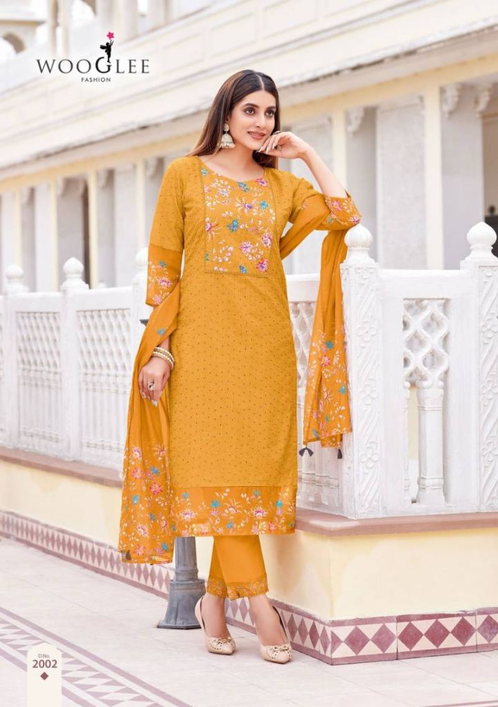 Wooglee Kashmira Kurti Bottom With Dupatta