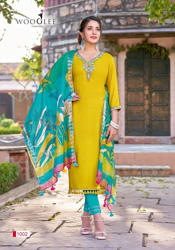 Wooglee Lamha Kurti Pant With Dupatta