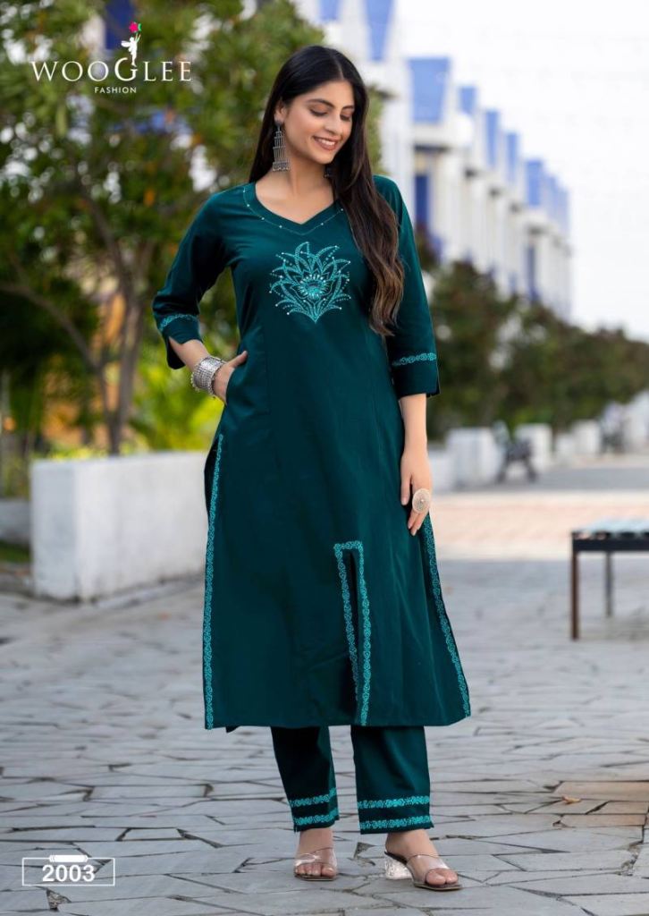 Wooglee Malvika Casual Wear Kurti With Bottom