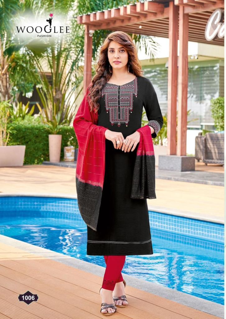 Wooglee Rangat New Kurti With Bottom Dupatta Ready Made collection