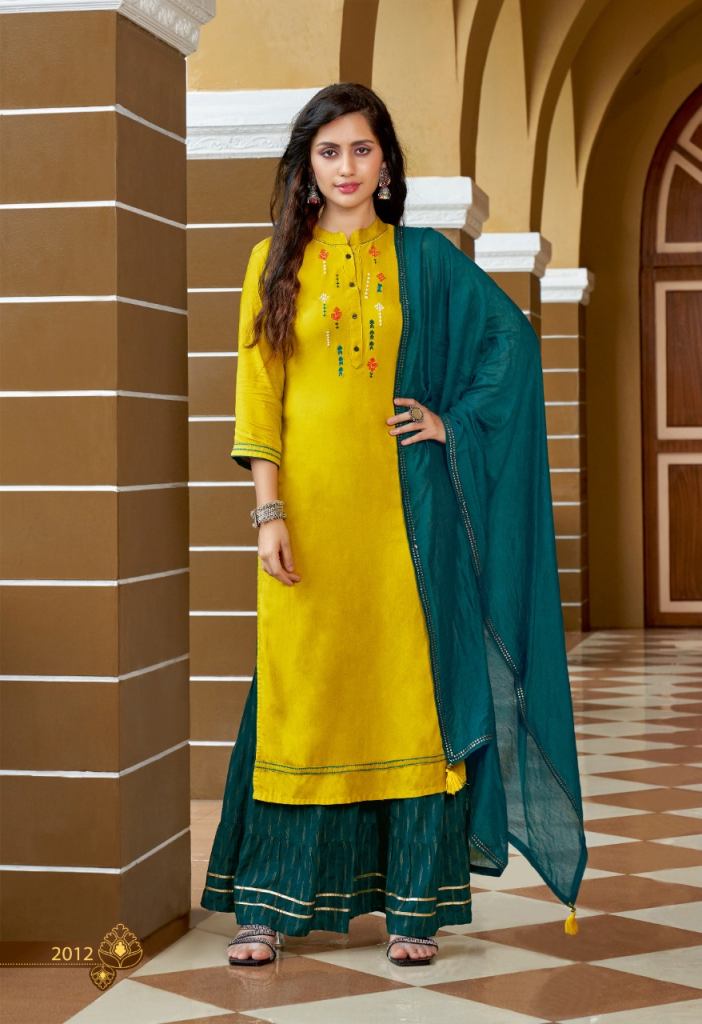 Wooglee Saavree vol 2 Fancy Wear Kurti With Sharara And Dupatta Catalog 