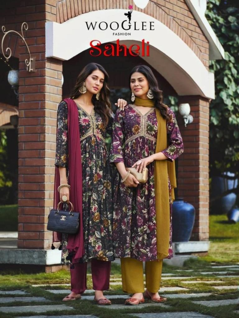 Wooglee Saheli Modal Print Top With Bottom Dupatta