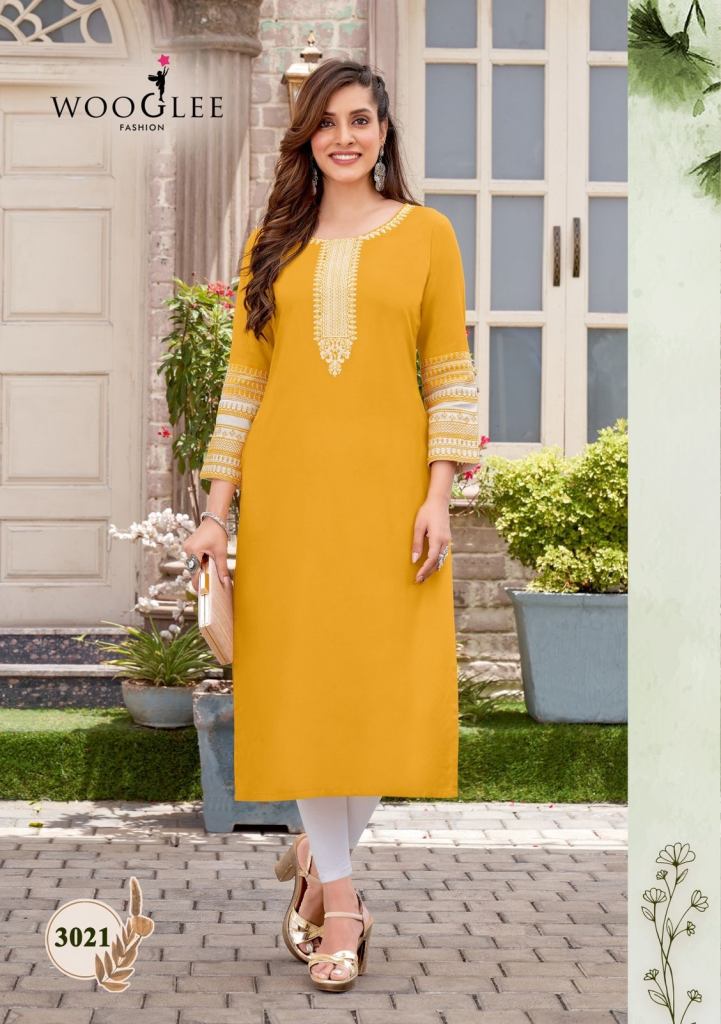 Wooglee Salonee Vol 4 Heavy Rayon Kurti Collection