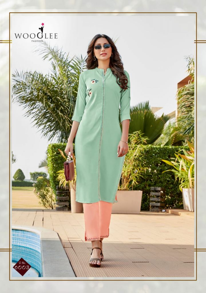 Wooglee presents Sparsh  fancy kurti with bottom  