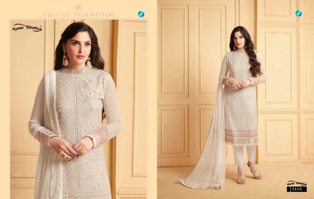 Sajawat Creation Lakhnavi Vol 05 Series 61-66 Heavy Faux Georgette With  Full Stitch Top Salwar Suits Collection (Only Top Stitch)  :buywholesalecatalog