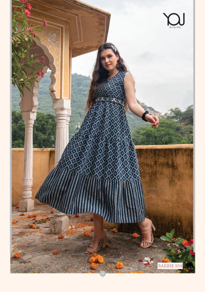 Blue hills presents Laura vol-1 Rayon long gown style kurtis catalog  collection