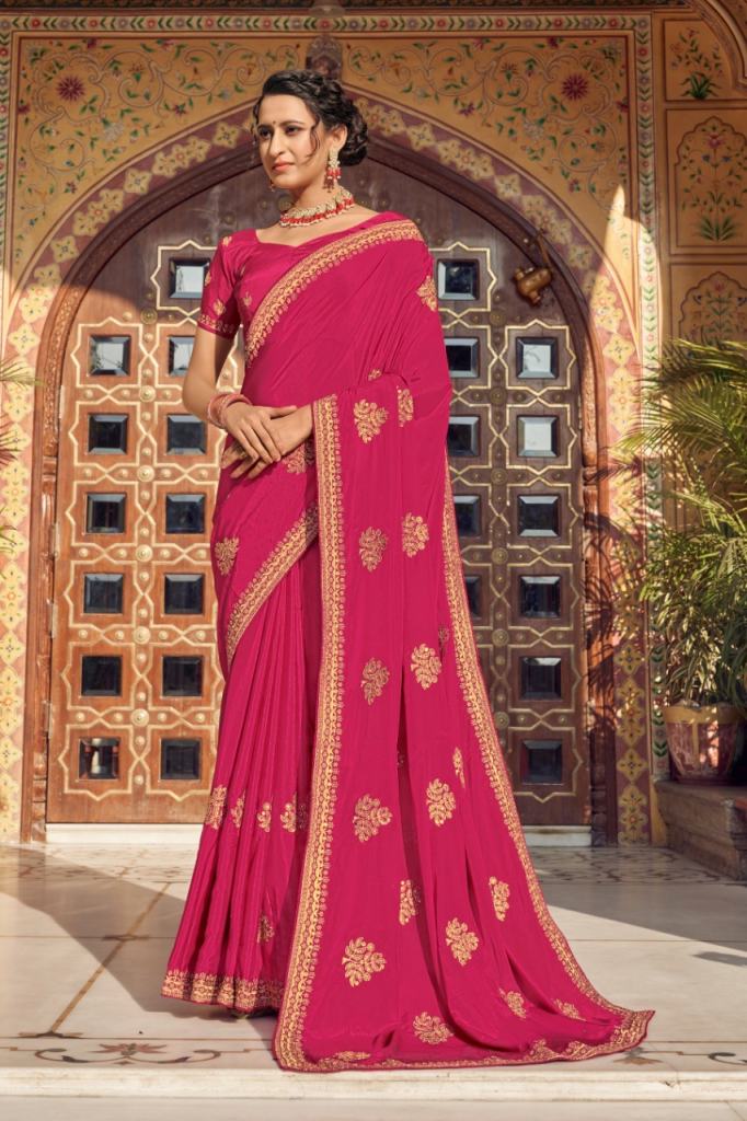 Ynf  Angad Crepe fancy zari Diamond Designer Saree Collection