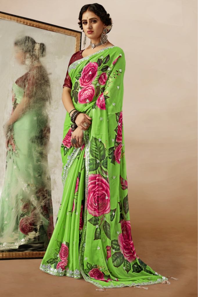 Ynf Avinaya Crepe Digital Print sarees