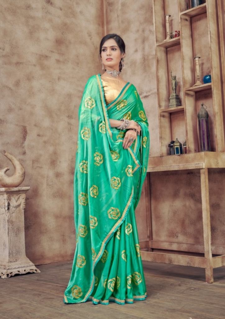 Ynf Crystal  Sequence Chiffon Designer Sarees collection