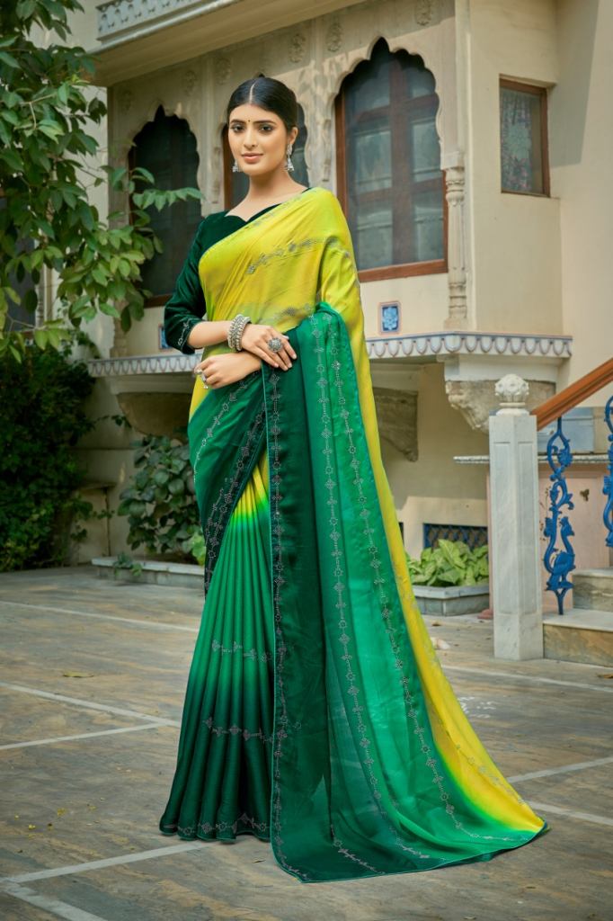 Ynf  Indeed Swarovski  Designer Saree collection