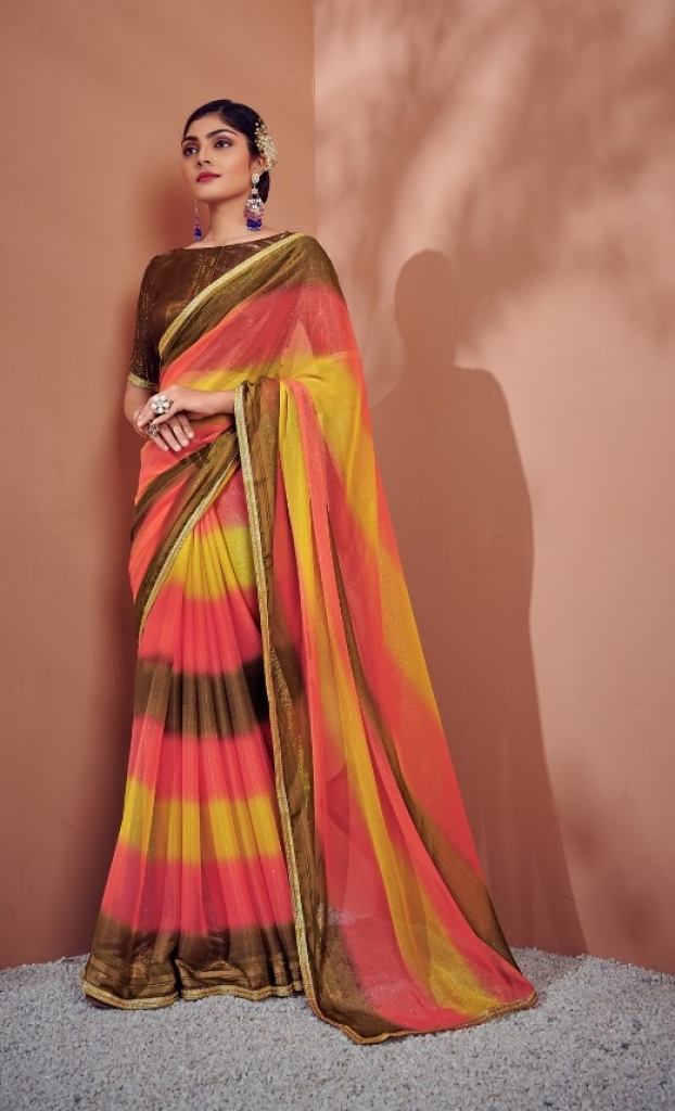 Ynf Kaarigar Sequence Shimmer Satin Saree Collection