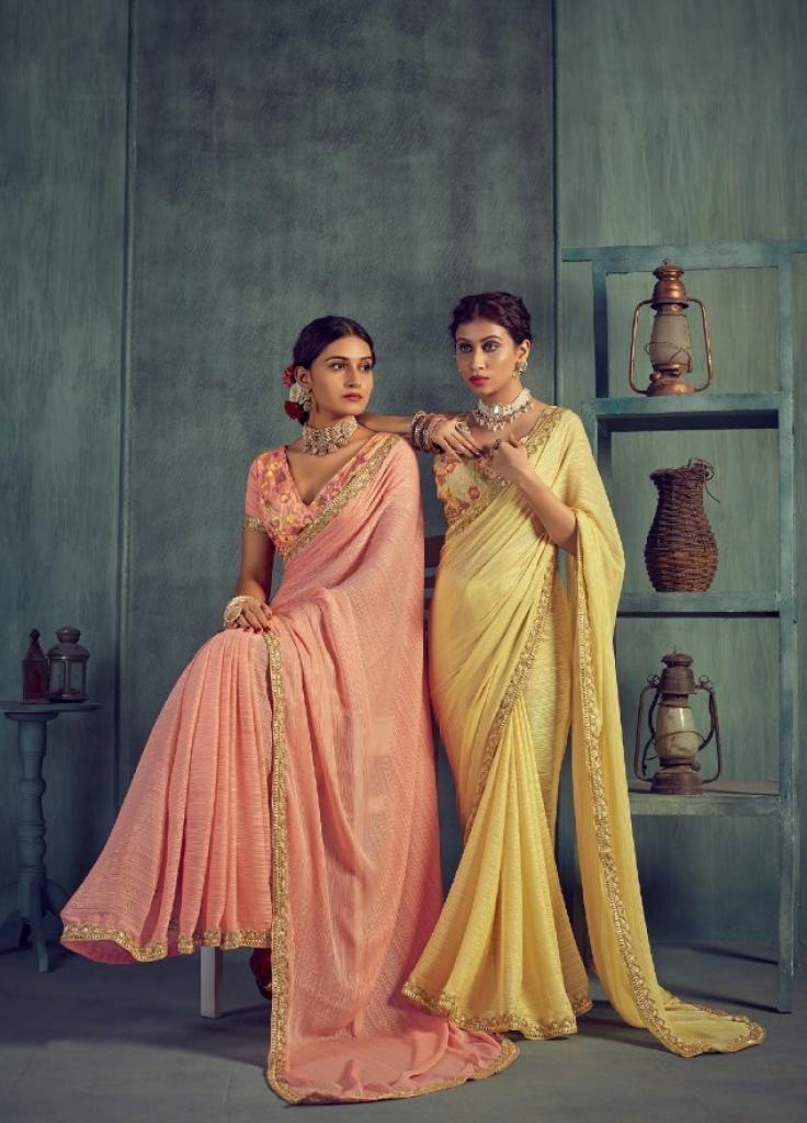 Ynf Kadhuwa Pattern Fancy Wear Saree Buy Designer sarees in Surat on wholesale
