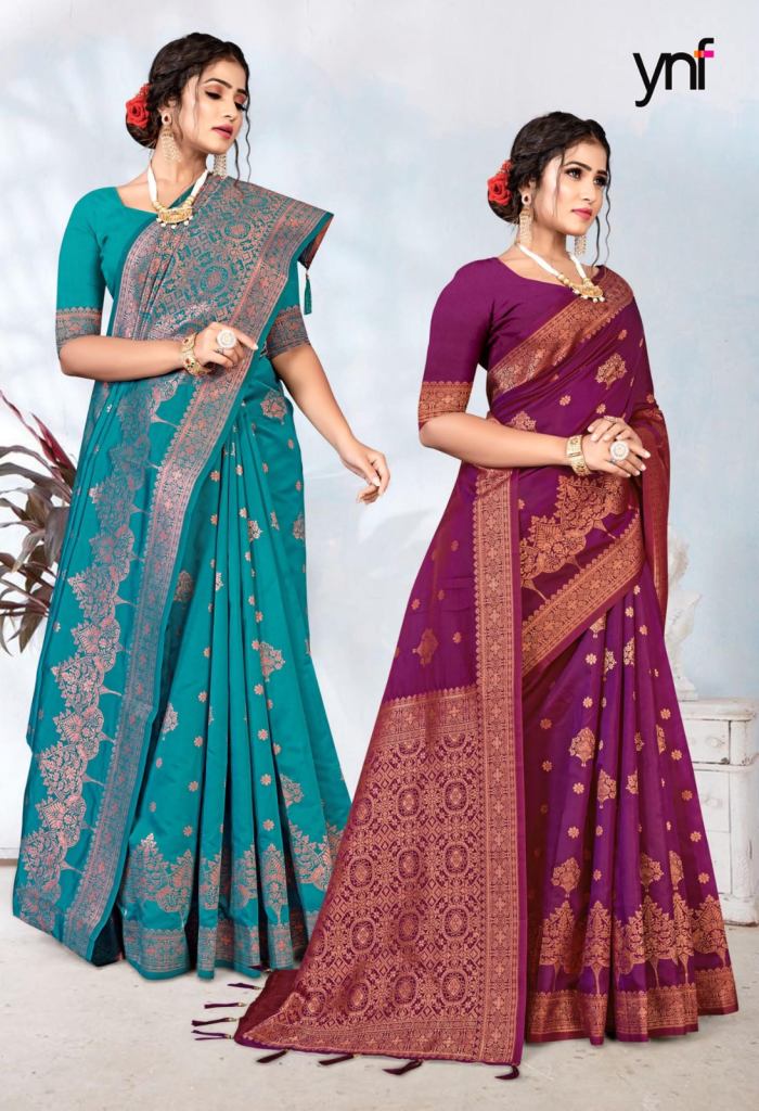 Ynf Keshrin Silk Banarasi Weaved Saree collection 