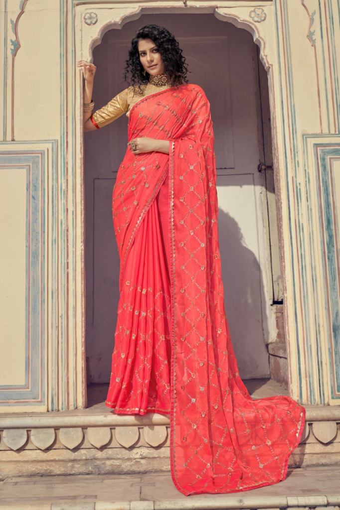 Ynf  Medha Sequence chiffon designer Saree Collection