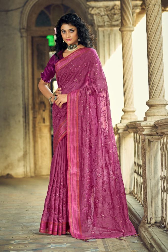 Ynf  Ogaan  cotton  Silk Embroidery Traditional Sarees