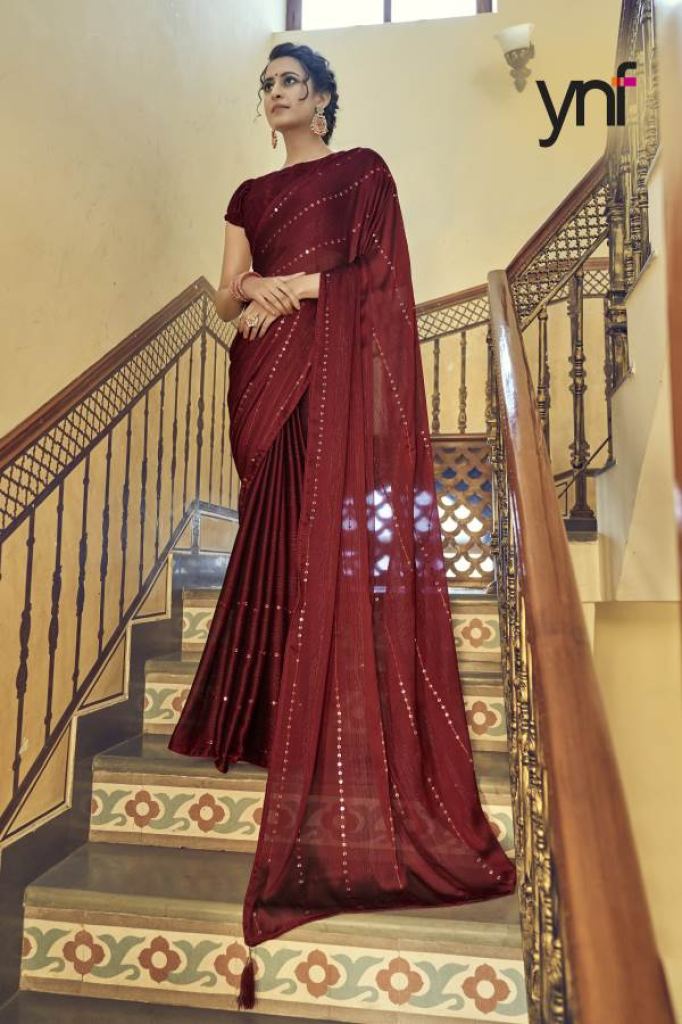 Ynf Rosaria Designer Chiffon Sarees Catalog