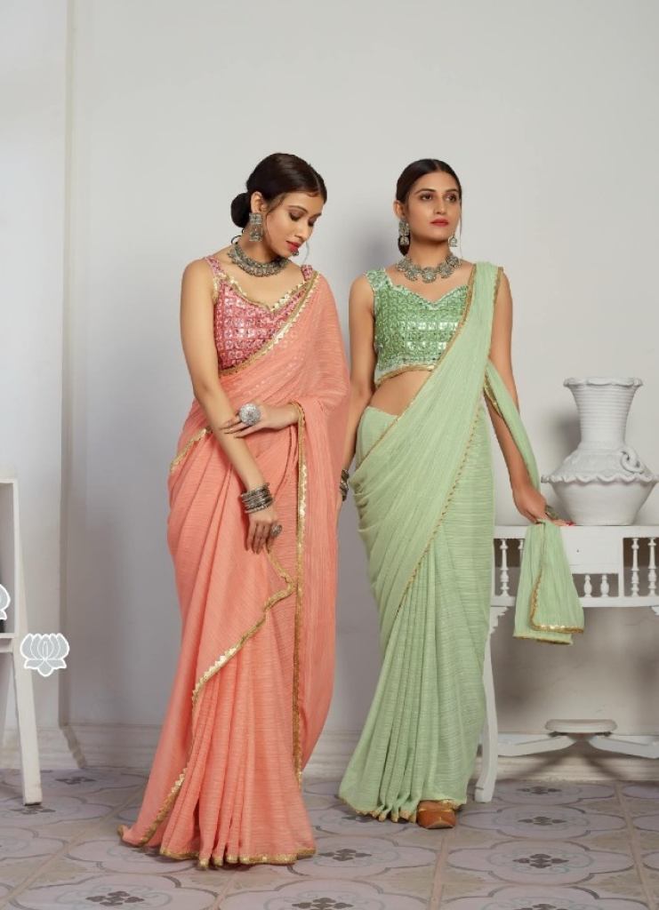 Ynf Savdha Mirror Fancy Wear Chiffon Saree Buy Latest Designer Sarees 