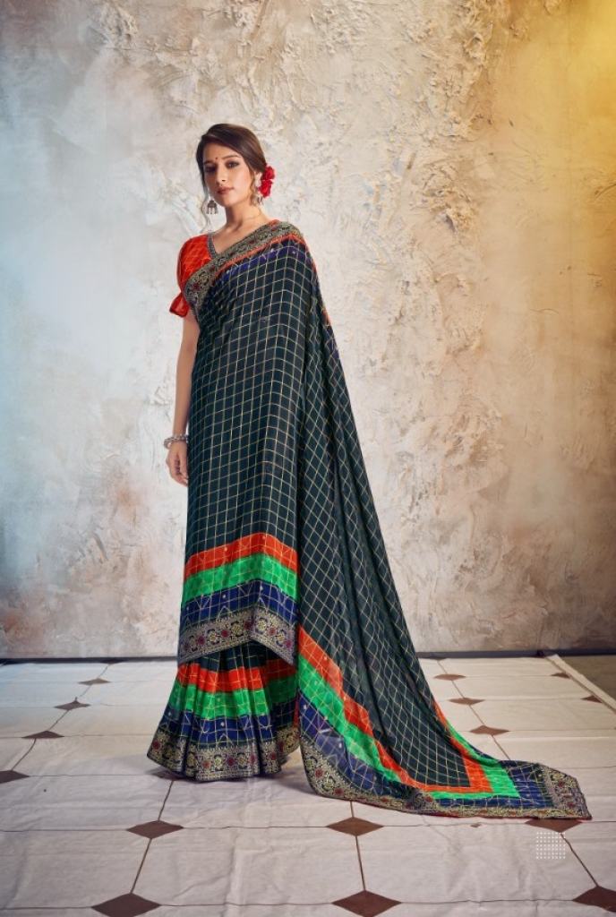 Ynf Sewing Pattern Fancy Georgette Saree Collection