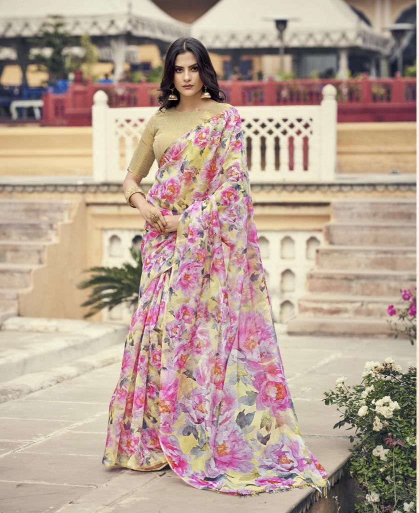 Ynf Virasart Fancy Wear Organza Sarees Catalog