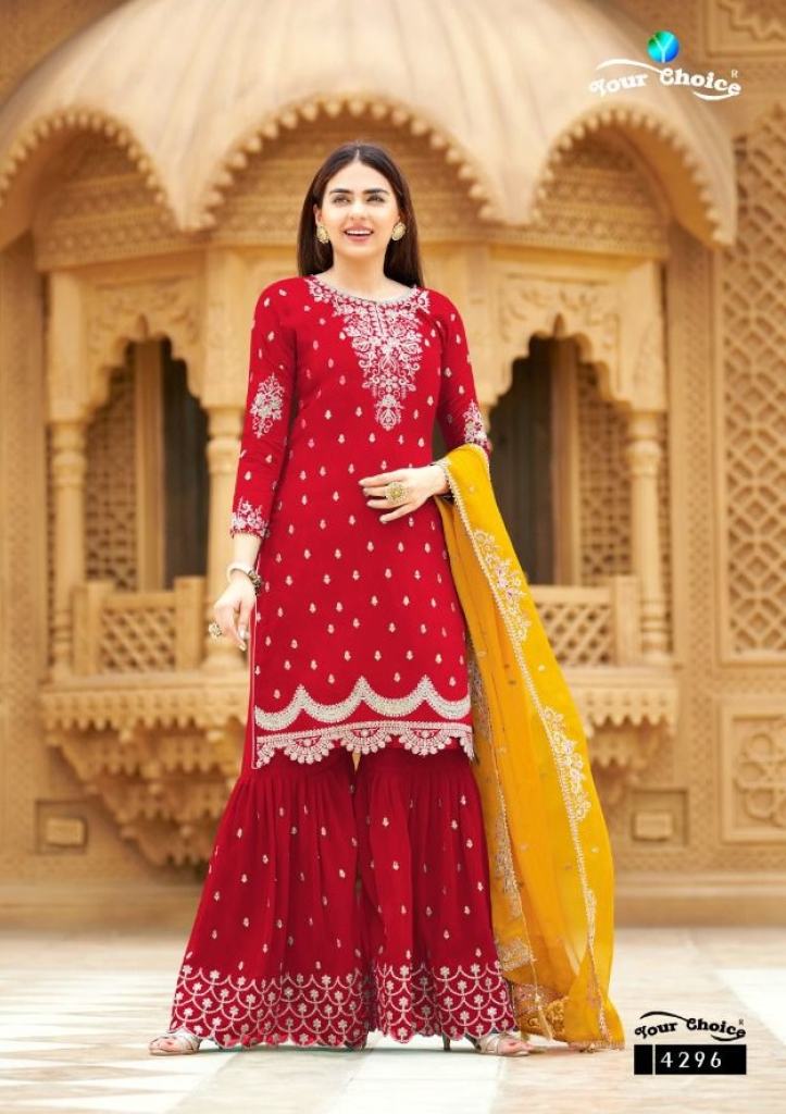 Your Choice Coral Georgette Festival Wear Designer Salwar Suits