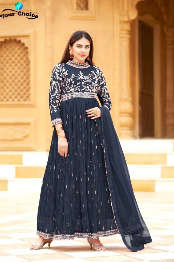 Your Choice Eco Georgette Embroidery Exclusive Wear Anarkali Salwar suits