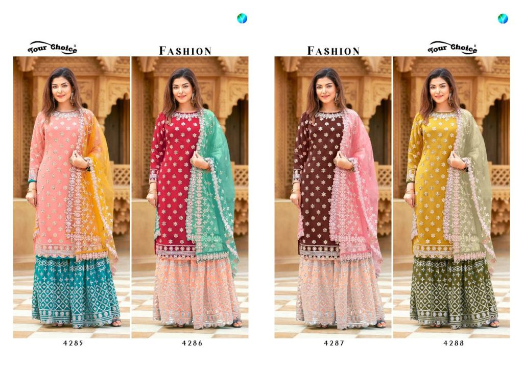 KALARANG FASHION MITTAL MUSLIN DOLA JACQUARD FANCY DESIGNER SUITS  WHOLESALER SURAT at Rs 1099 in Surat