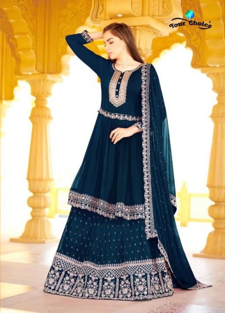 Your Choice Kohinoor Blooming Georgette Embriodery  Festive Wear Designer Salwar Suits