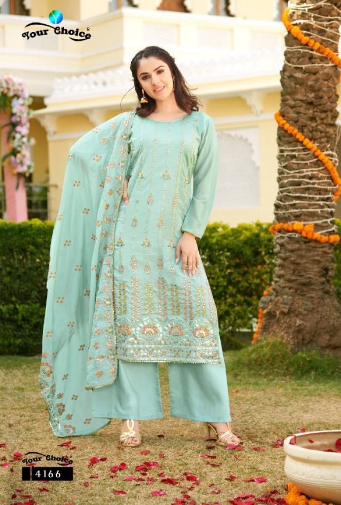 Your Choice Premium  Chinon  Embroidery Designer Wear Salwar Suits Collection