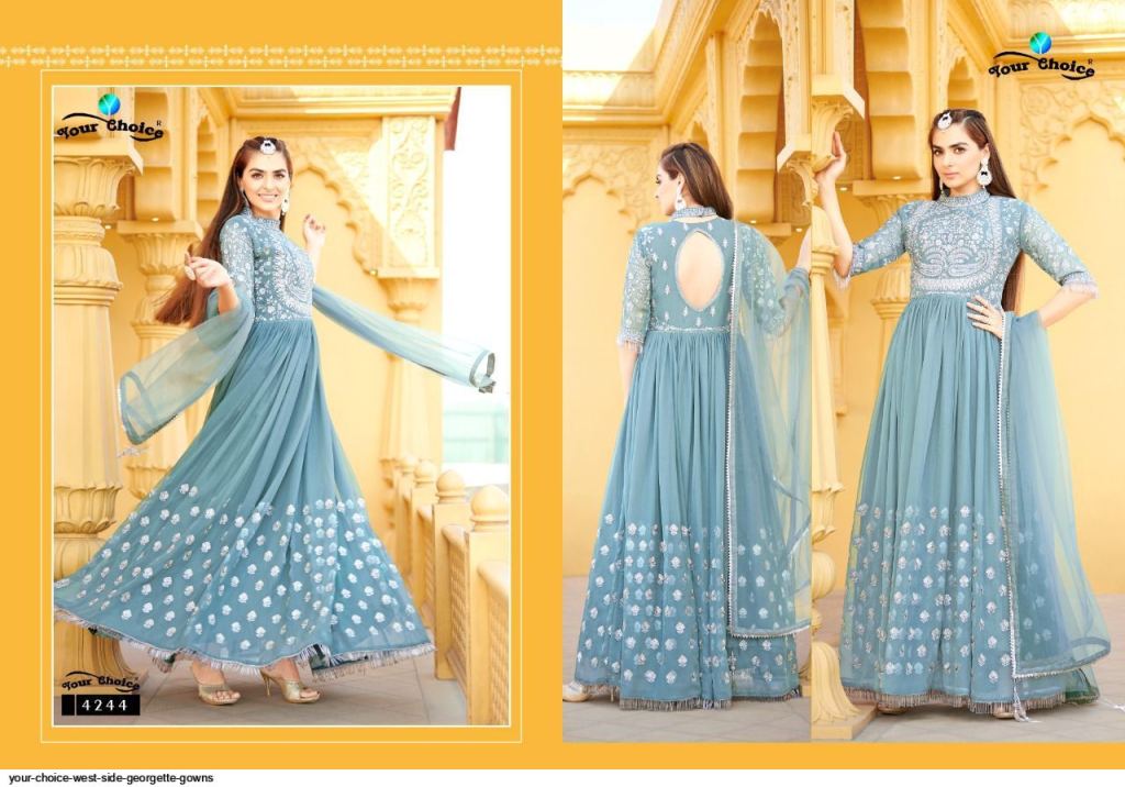 Stylish Heavy Georgette Gown – Kaleendi