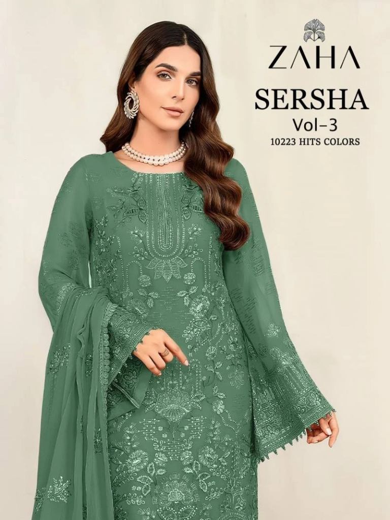 Zaha Sersha Vol 3 Faux Georgette Pakistani Salwar Suits