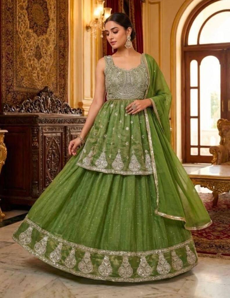 Zariya Ka 1204 Embroidered Kurti Ghagra With Dupatta