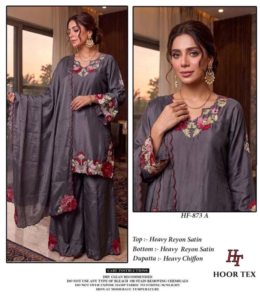 Zariya Noor Rayon Satin Embroidered Salwar Kameez