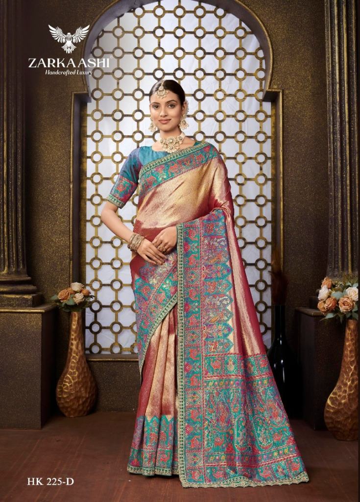 Zarkaahi Rajwadi Designer Saree