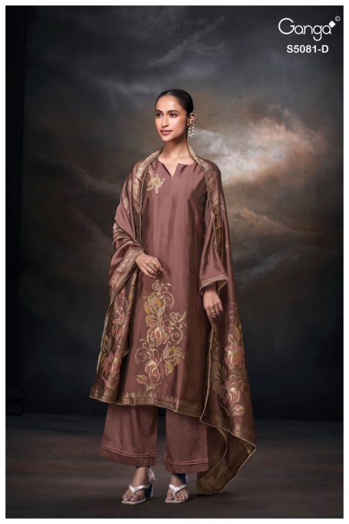 Zarmina Viscose Silk Jacquard Suit