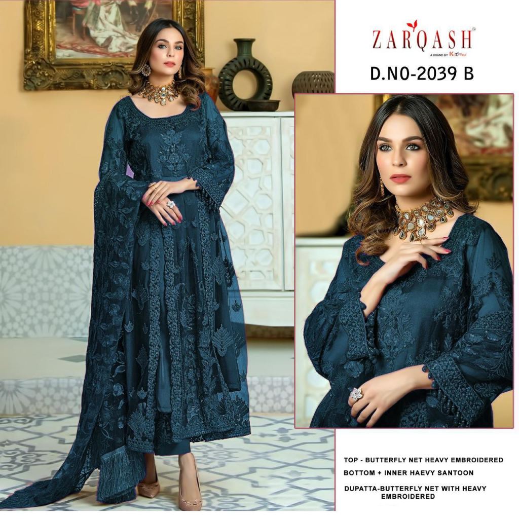 Zarqash Firdous Dn 2039 Pakistani Salwar Kameez  catalog  