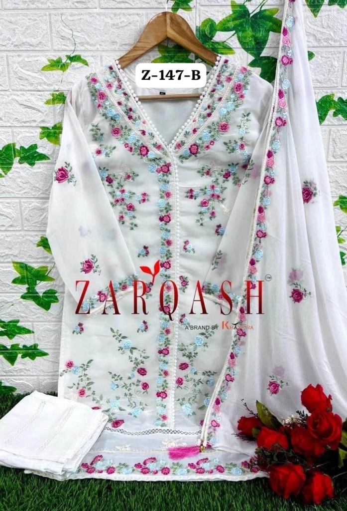 Zarqash Z 147 Faux Georgette Ready Made Pakistani Suits